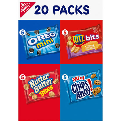 Nabisco Classic Mix Variety Pack – Parent-Approved Mini Cookies and Cheese Crackers for School Lunches and Playdates