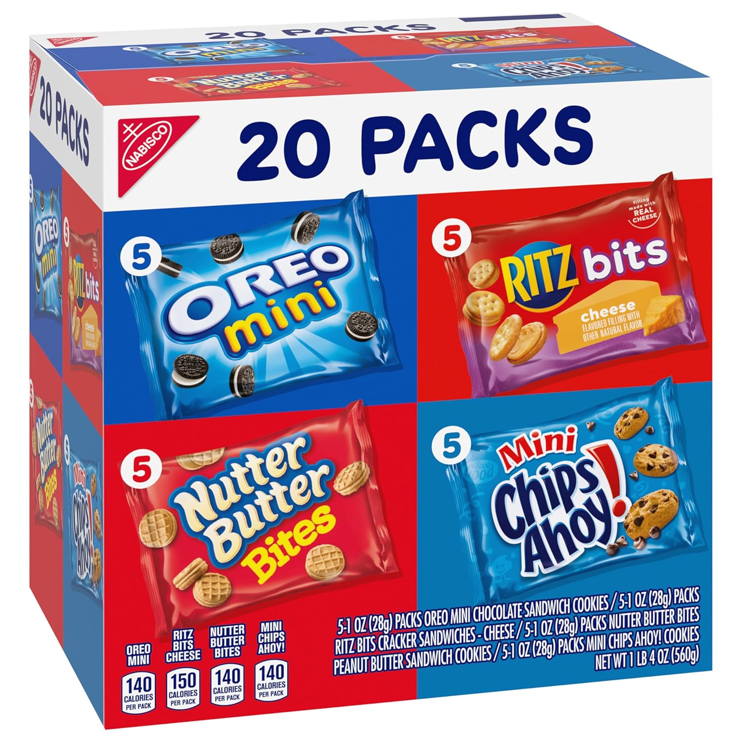 Nabisco Classic Mix Variety Pack – Parent-Approved Mini Cookies and Cheese Crackers for School Lunches and Playdates