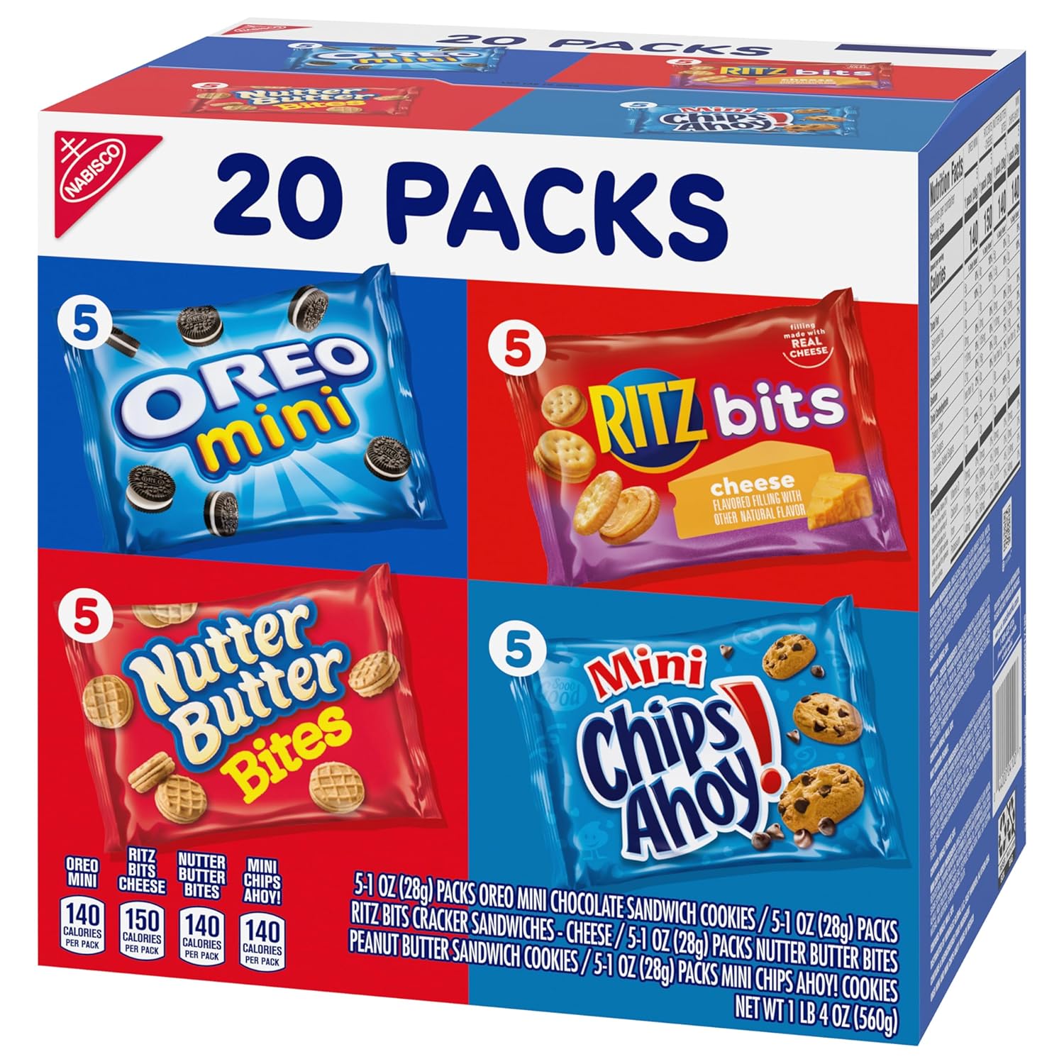 Nabisco Classic Mix Variety Pack – Parent-Approved Mini Cookies and Cheese Crackers for School Lunches and Playdates