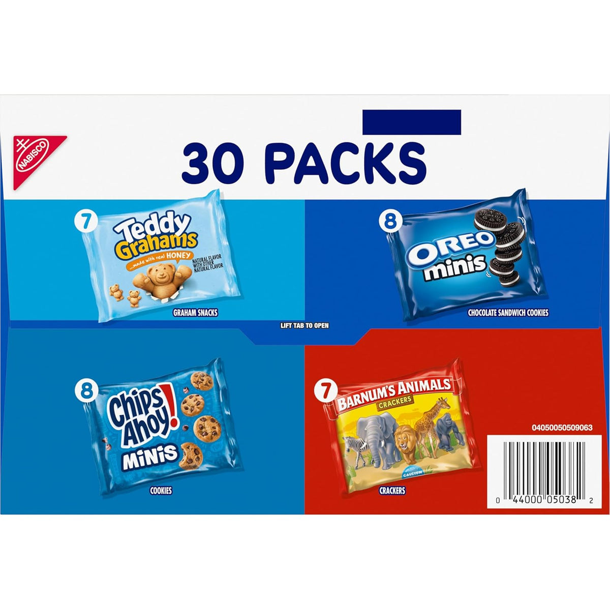 Nabisco Team Favorites Variety – Office Snack Box for Reception Desks and Meeting Tables, 30 Pre-Portioned Mini Treats