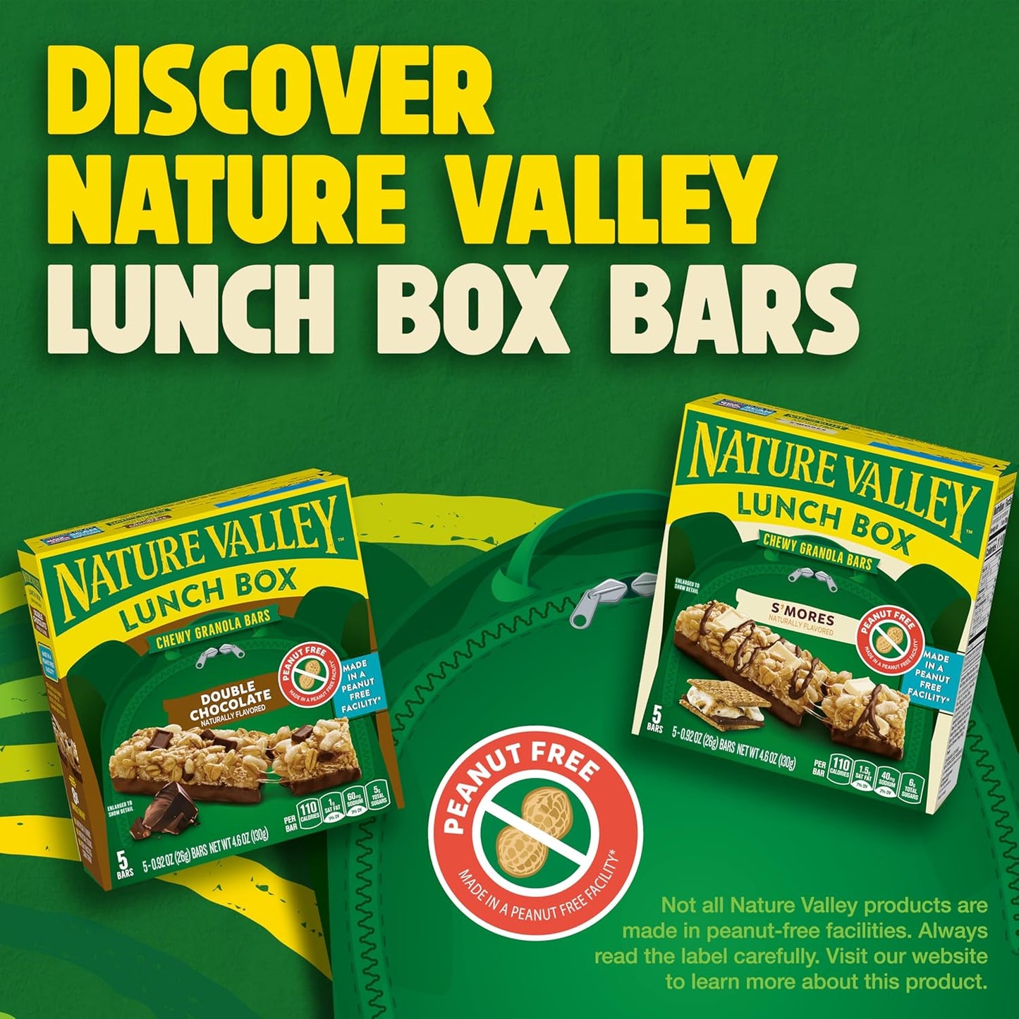 Nature Valley Nut-Free S'mores Granola Bars – Worry-Free Snack for Multiple Food Sensitivity Homes, 5 Bar Box