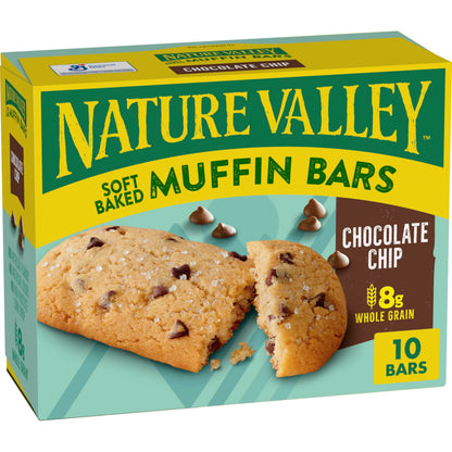 Nature Valley Soft Baked Muffin Bars – Post Workout Snack for Recovery, 10 Pack Blueberry Bar