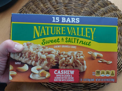 Nature Valley Sweet and Salty Nut Cashew Granola Bars – Family Pantry Staple for School Lunches and Road Trips