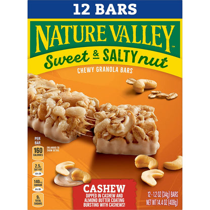 Nature Valley Sweet and Salty Nut Granola Bars – Road Trip Cooler Snack, Sweet and Salty Nut Bars for Travel