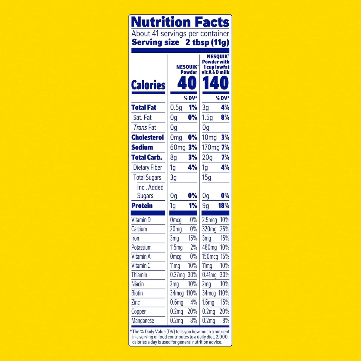 Nesquik No Sugar Added Cocoa Powder for Kids Snacks, Calcium Fortified Family Kitchen Staple
