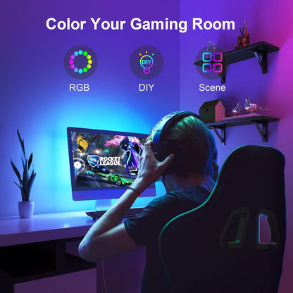 Nexillumi LED Lights for TV – Holiday Gift for Gamers and Movie Lovers, 16M Color Smart Strip
