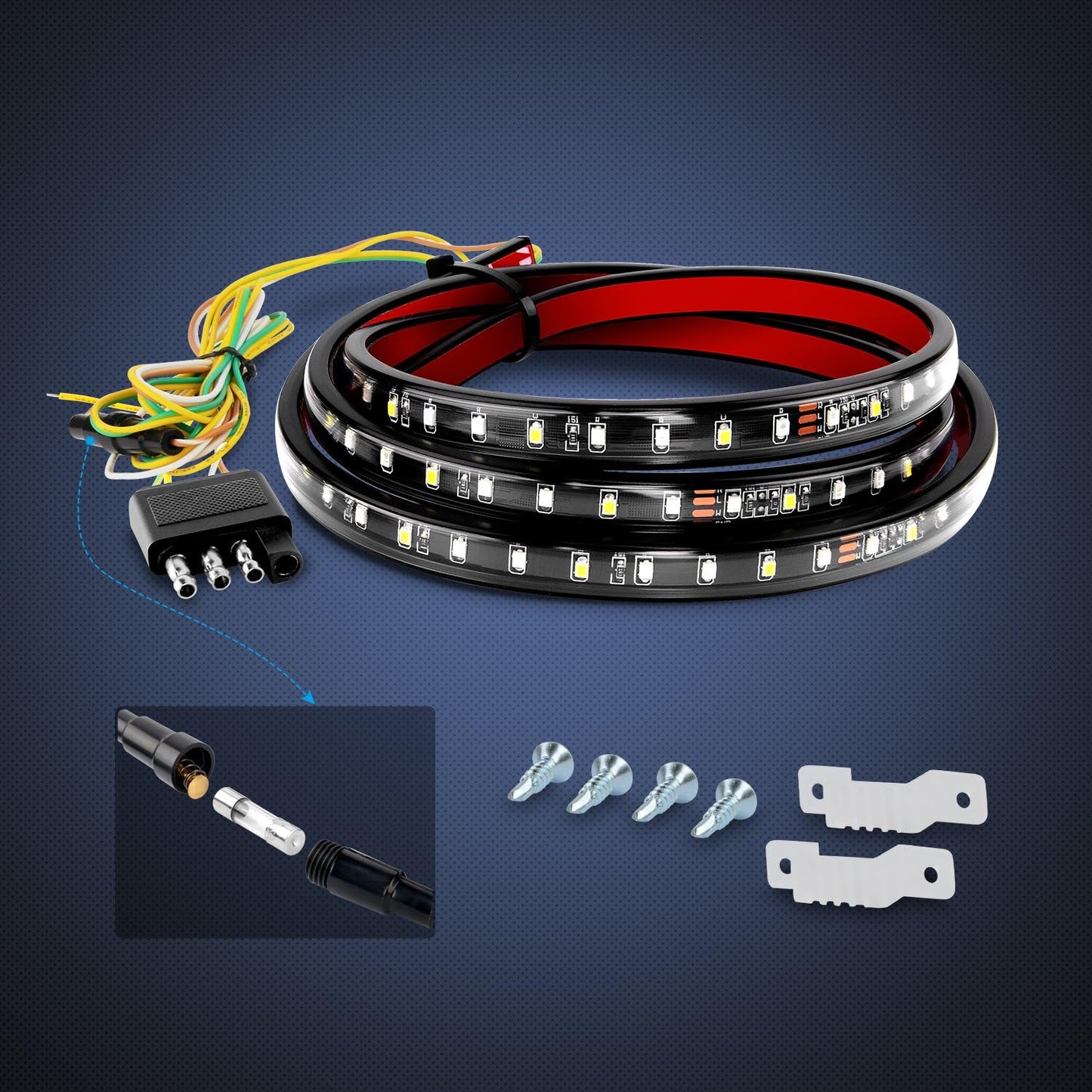 Nilight Sealed LED Tailgate Light Bar – IP67 Waterproof Brake Light Upgrade for Ford Dodge Chevy Toyota