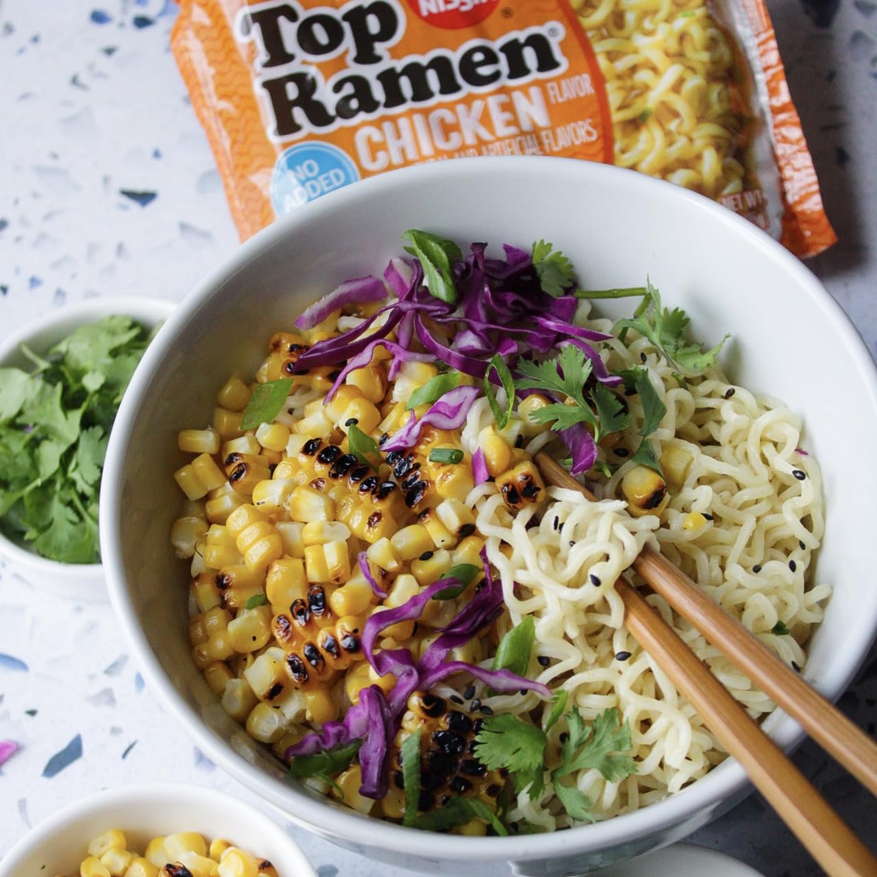 Nissin Top Ramen Bowl – Compact Noodle Bowl for Cabin Stays and Weekend Travel, Shrimp 6-Pack
