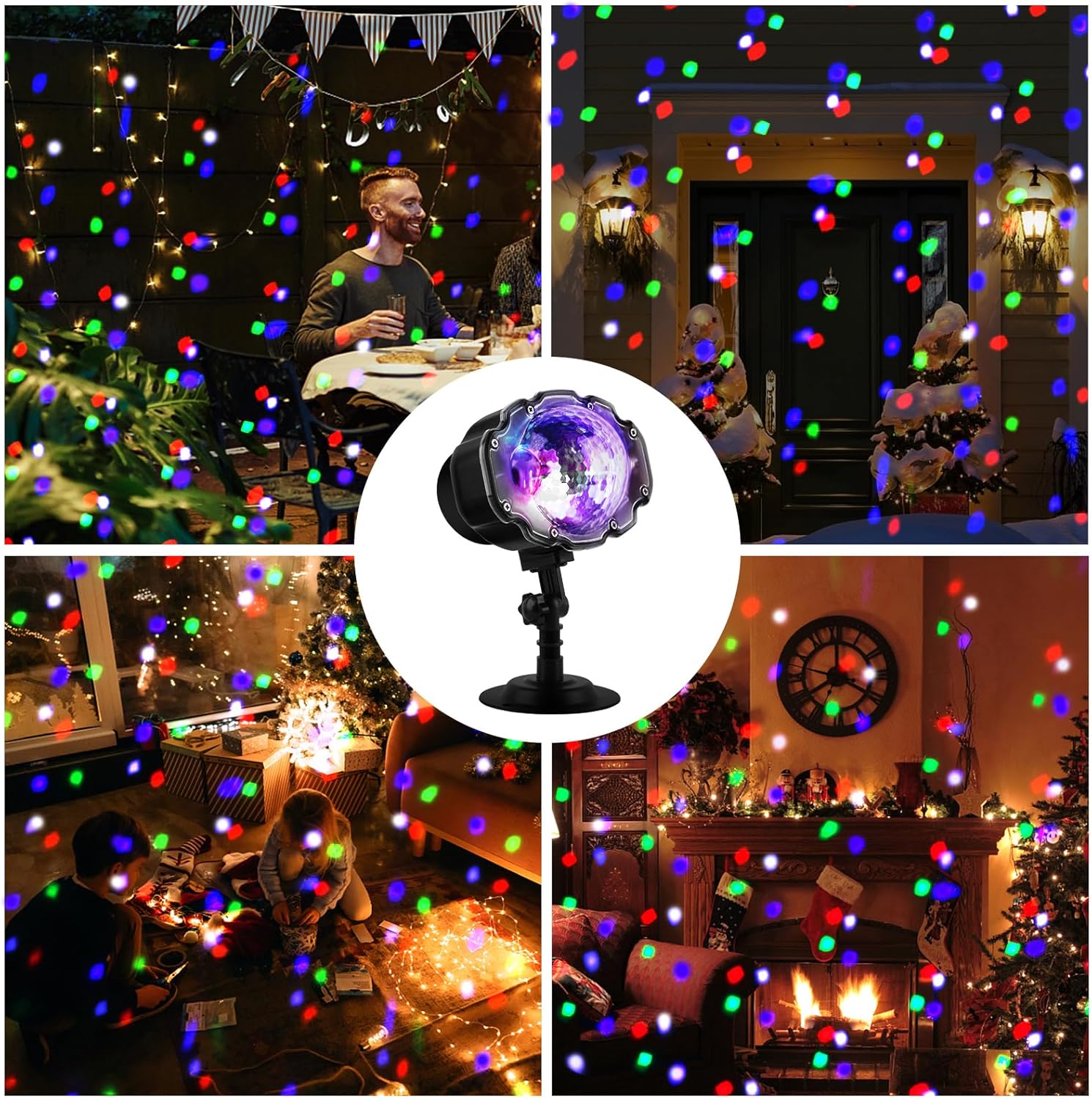 No-Heat LED Snowflake Projector – Family-Friendly Holiday Light for Kids' Rooms