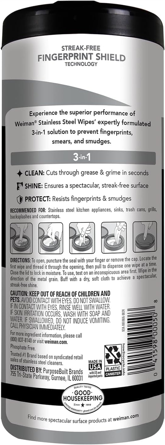 non-abrasive, scratch-free formula safe for all stainless finishes including black stainless