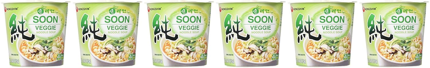 Nongshim Soon Soon Veggie Cup Noodle – Nourishing Pantry Meal for Family Allergy Households, Wholesome Vegan Option