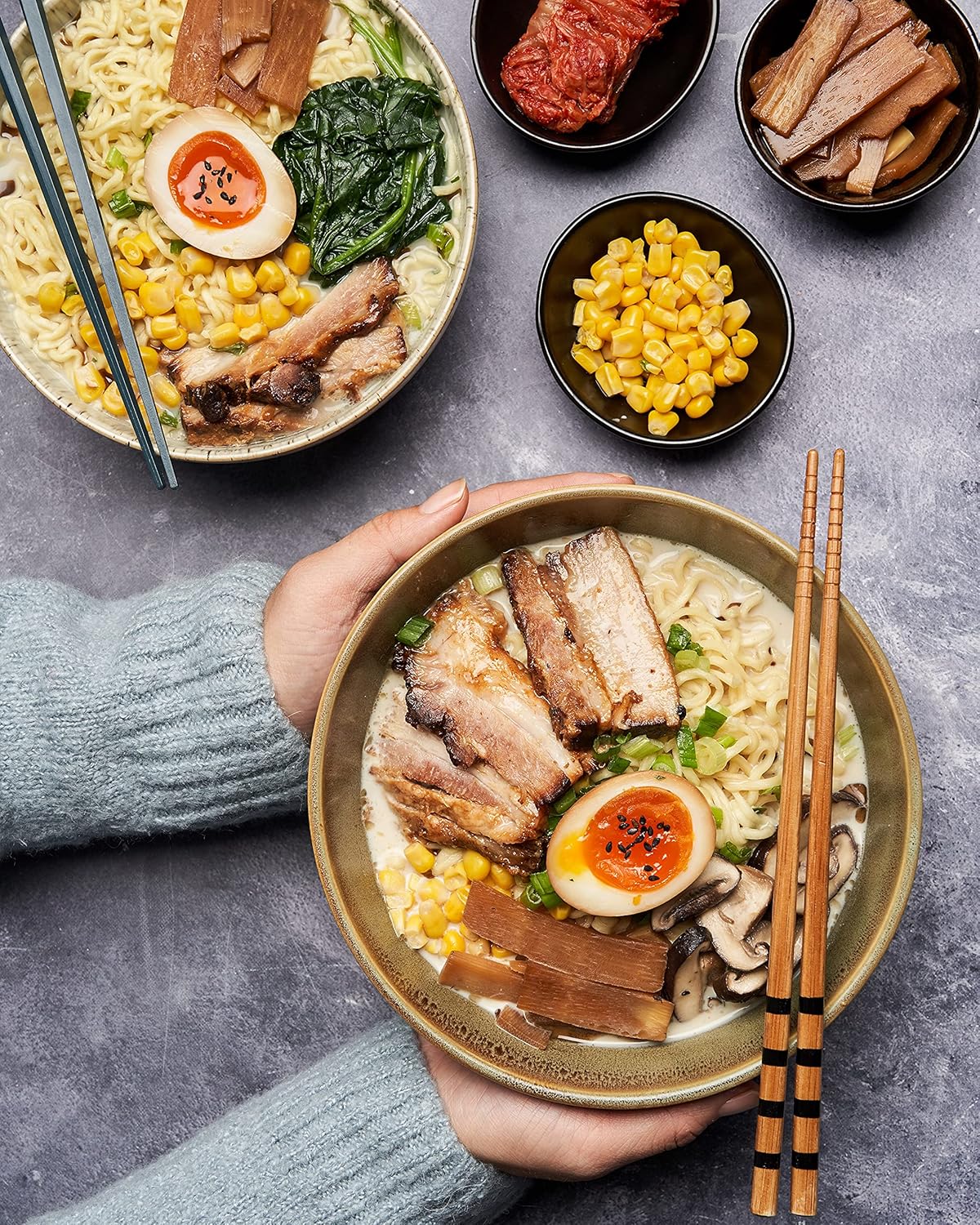 Nongshim Tonkotsu Ramen with Kuromatsu Black Garlic Oil Noodle Big Bowl, 3.56 Ounce (Pack Of 6) – Mindful Lunch Ritual for Self-Care Weekdays