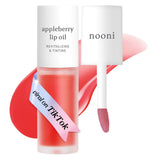 NOONI Appleplum Lip Oil – Compact Gloss and Tint Replacement for On-the-Go Lifestyles