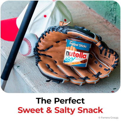 Nutella & GO! Nutella and Pretzel Snack Cup Pack – Christmas Care Package Favorite for Students and Coworkers, 24 x 1.9 oz