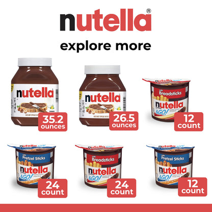 Nutella Hazelnut Spread 26.5 Oz Jar – Sweet Weekend Brunch Spread the Whole Family Can Enjoy Together