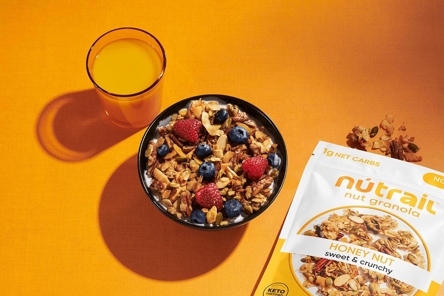 NuTrail Honey Nut Granola – Oat-Free Lunchbox Snack for Kids with Allergies