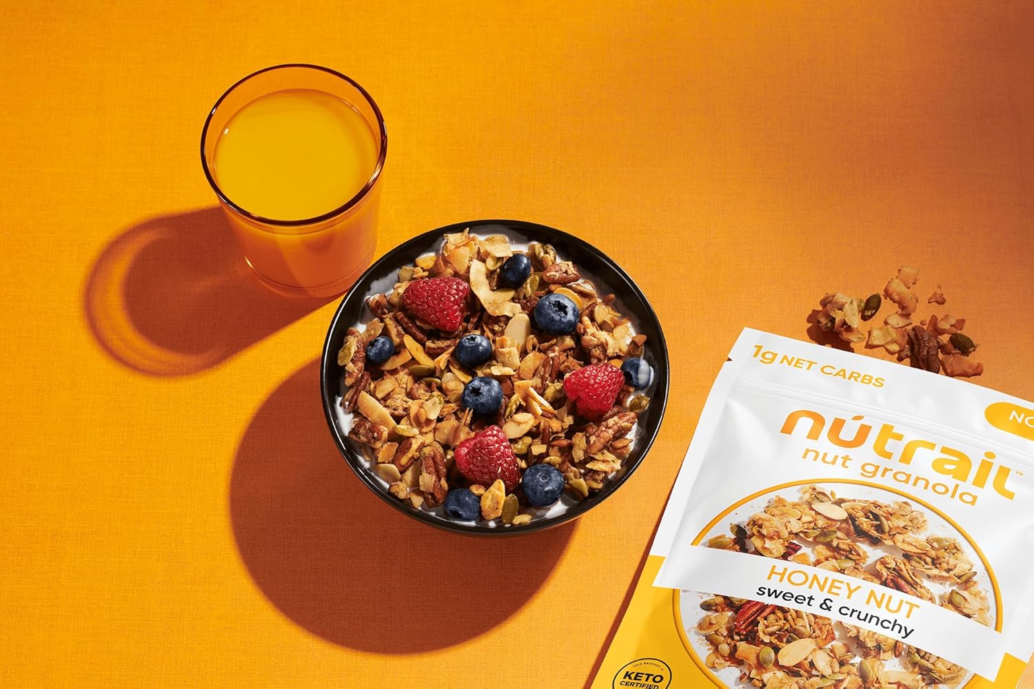 NuTrail Honey Nut Granola – Oat-Free Lunchbox Snack for Kids with Allergies