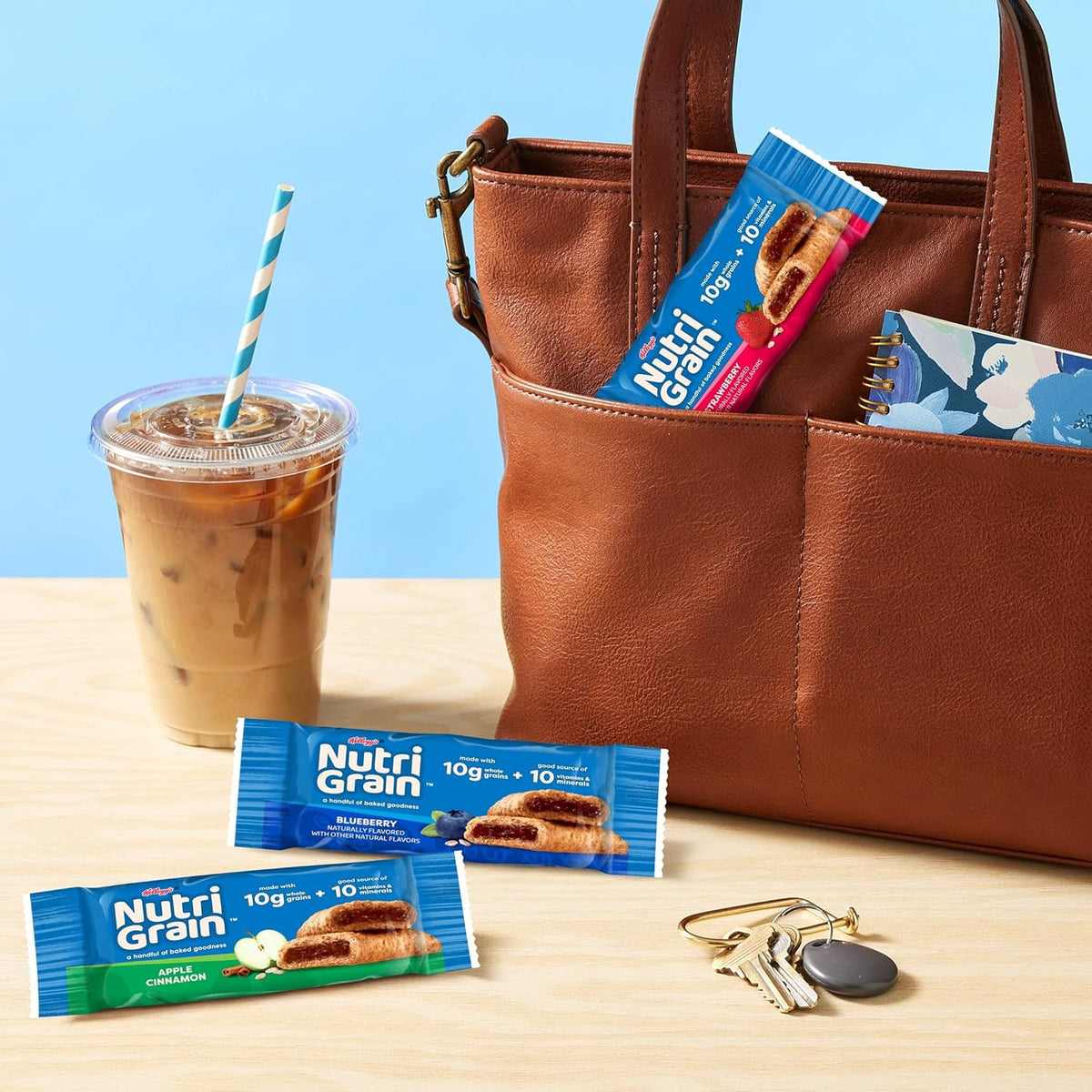 Nutri-Grain Whole Grain Bars – Grab-and-Go Office Breakfast for Commuters, 64-Bar Variety Pack