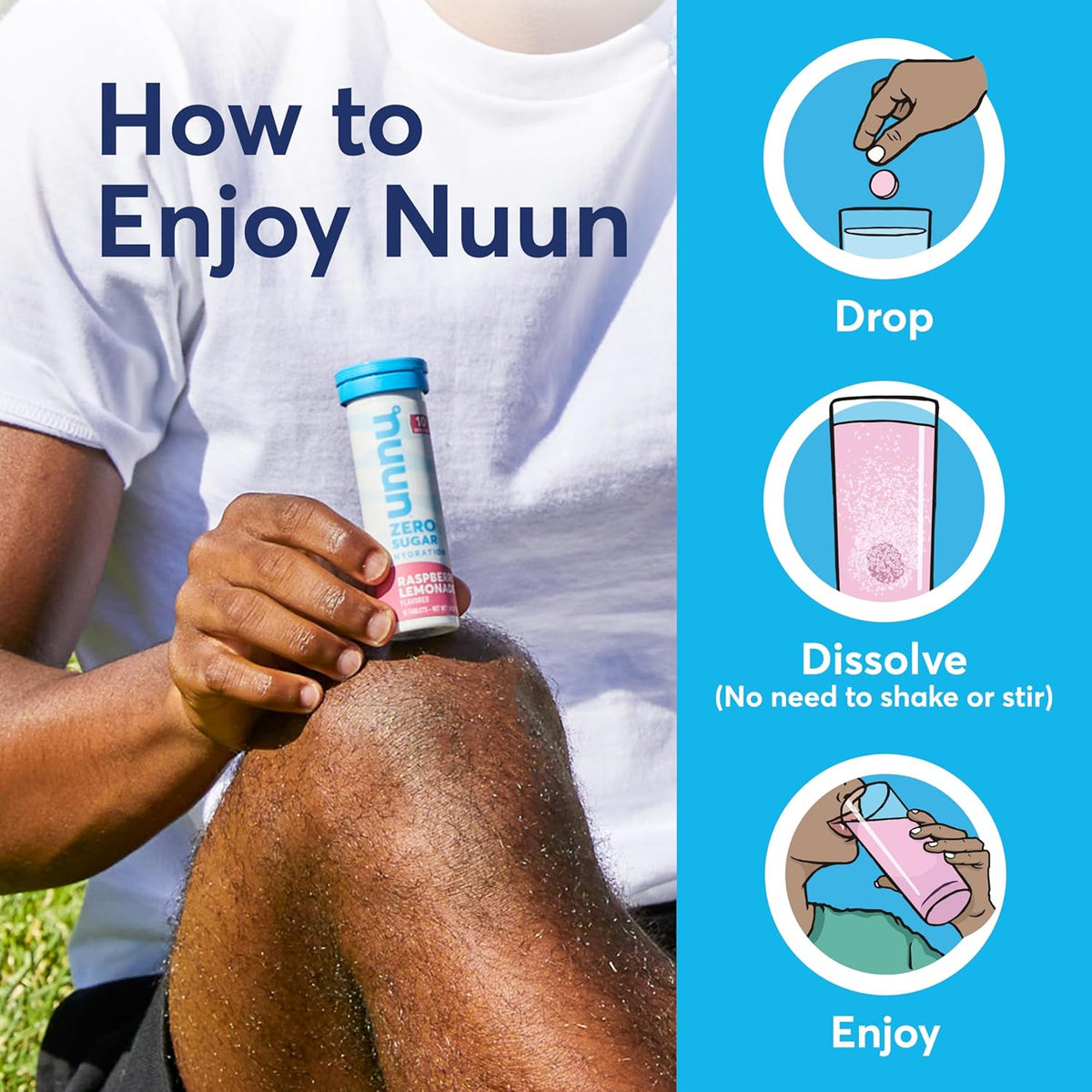 Nuun Zero Sugar Hydration Electrolyte Tablets – Mindful Hydration Boost for Clean-Lifestyle Homes, No Sugar or Artificial Additives
