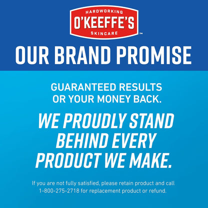 O'Keeffe's for Healthy Feet Intense Renewal Cream – Spa-Style Post-Shower Moisturizer for Callused Feet, Unscented 48-Hour Hydration, 3 oz Tube