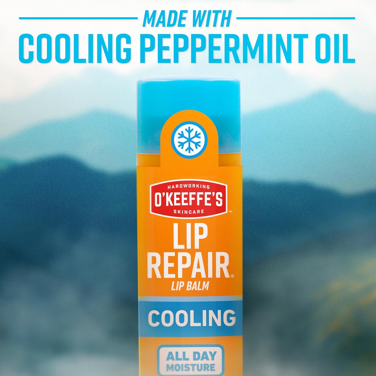 O'Keeffe's Lip Repair Cooling Relief Stick (2 Pack) – Hypoallergenic Lip Balm Safe for Diabetics and Sensitive Skin