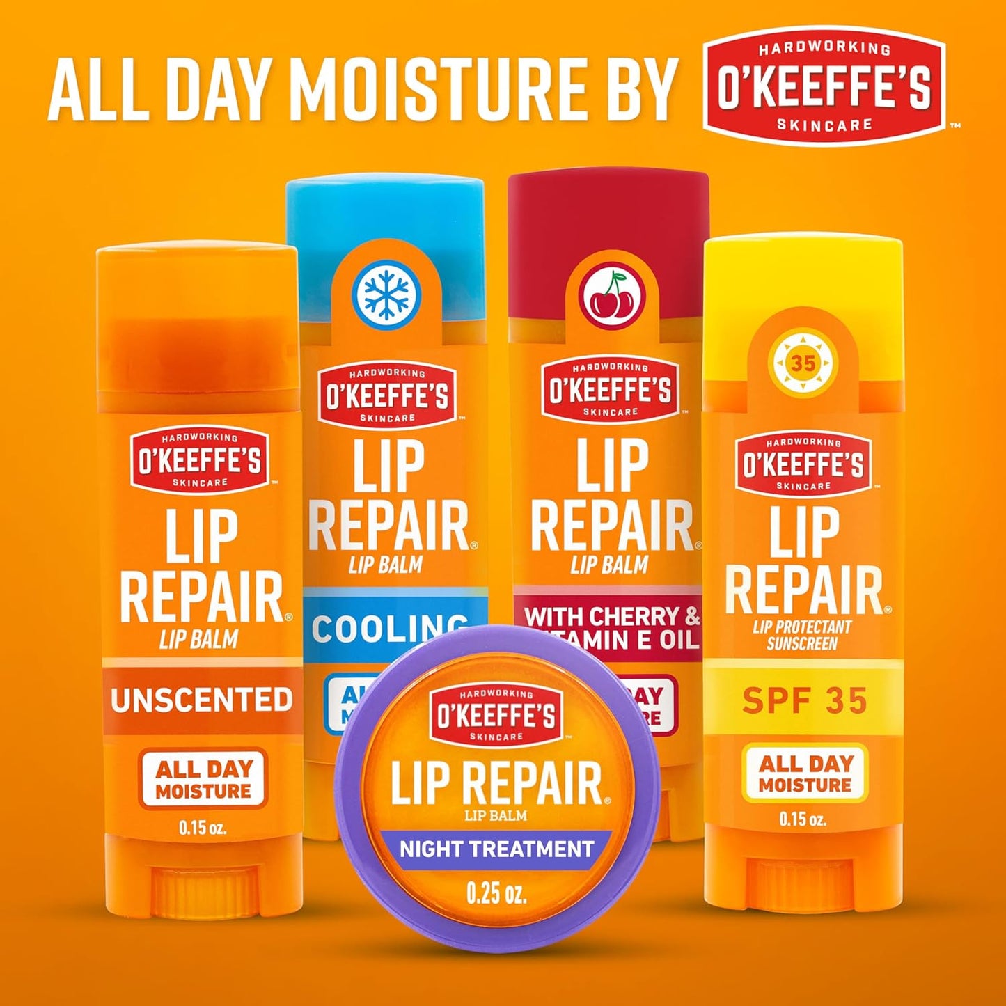 O'Keeffe's Lip Repair Unscented Stick - Hiking Backpack Lip Care for High-Altitude Cracked Lips