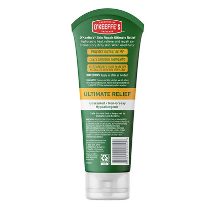 O'Keeffe's Skin Repair Body Cream – Single-Tube Daily Moisturizer for Severe Dryness, 7oz No Clutter
