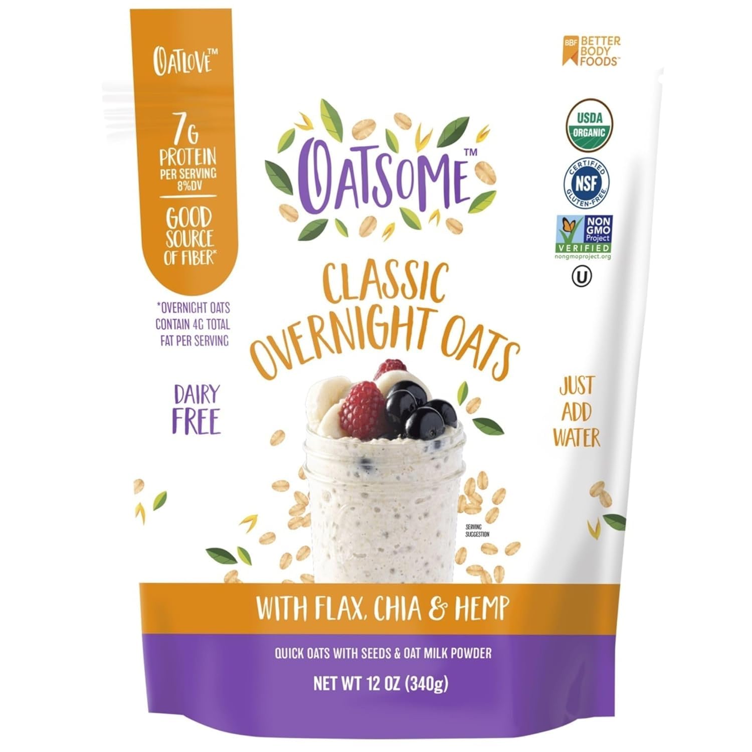 Oatsome PBfit Overnight Oats – Meal Prep Workweek Breakfast for Sustained Energy and Focus