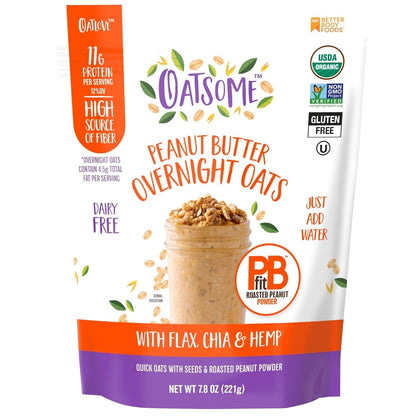 Oatsome PBfit Overnight Oats – Meal Prep Workweek Breakfast for Sustained Energy and Focus