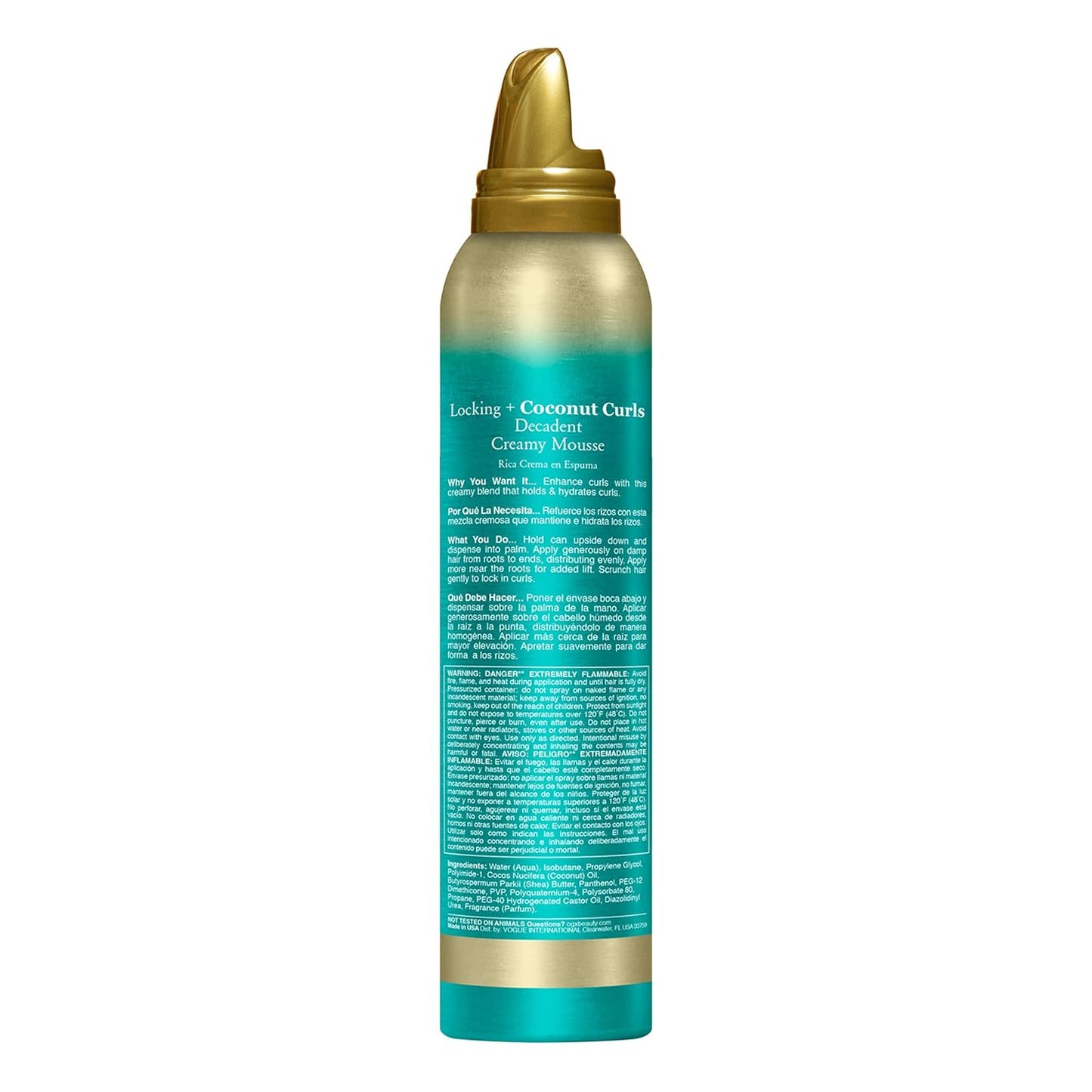 OGX Coconut Curls Decadent Mousse – Thoughtful Holiday Gift for Curly Haired Friends and Family, 7.9 Ounce