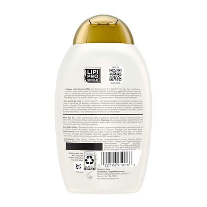 OGX Coconut Milk Conditioner – Minimalist Hair Care Staple, Free-From Formula for Intentional Routines