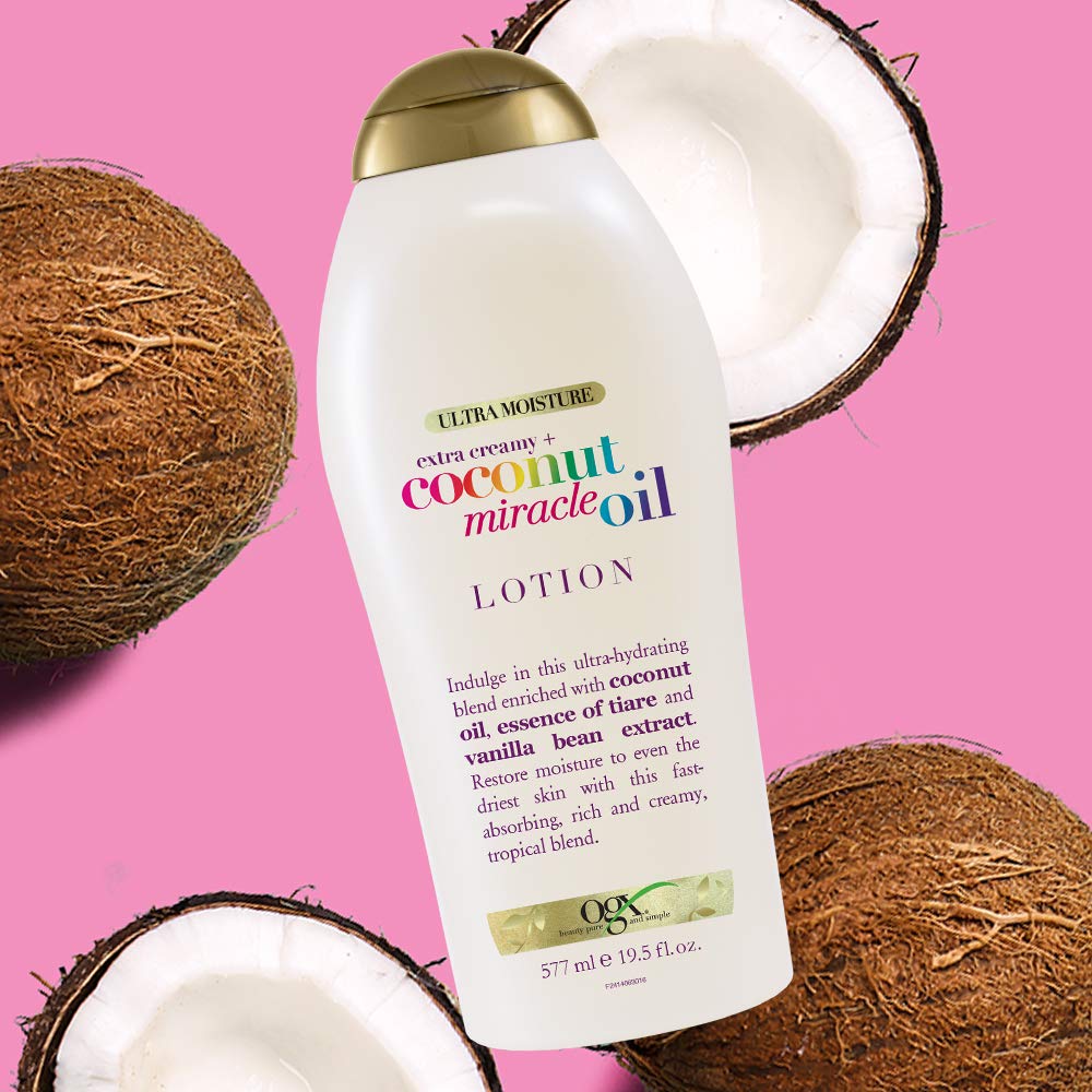 OGX Extra Creamy Coconut Body Lotion – Ready-to-Gift Vanilla Bean Moisturizer for Mom, Her, and Holiday Present Giving