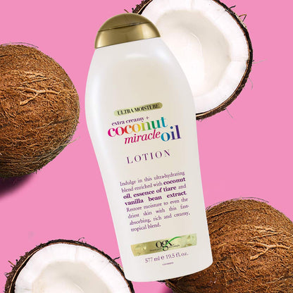 OGX Extra Creamy Coconut Body Lotion – Ready-to-Gift Vanilla Bean Moisturizer for Mom, Her, and Holiday Present Giving