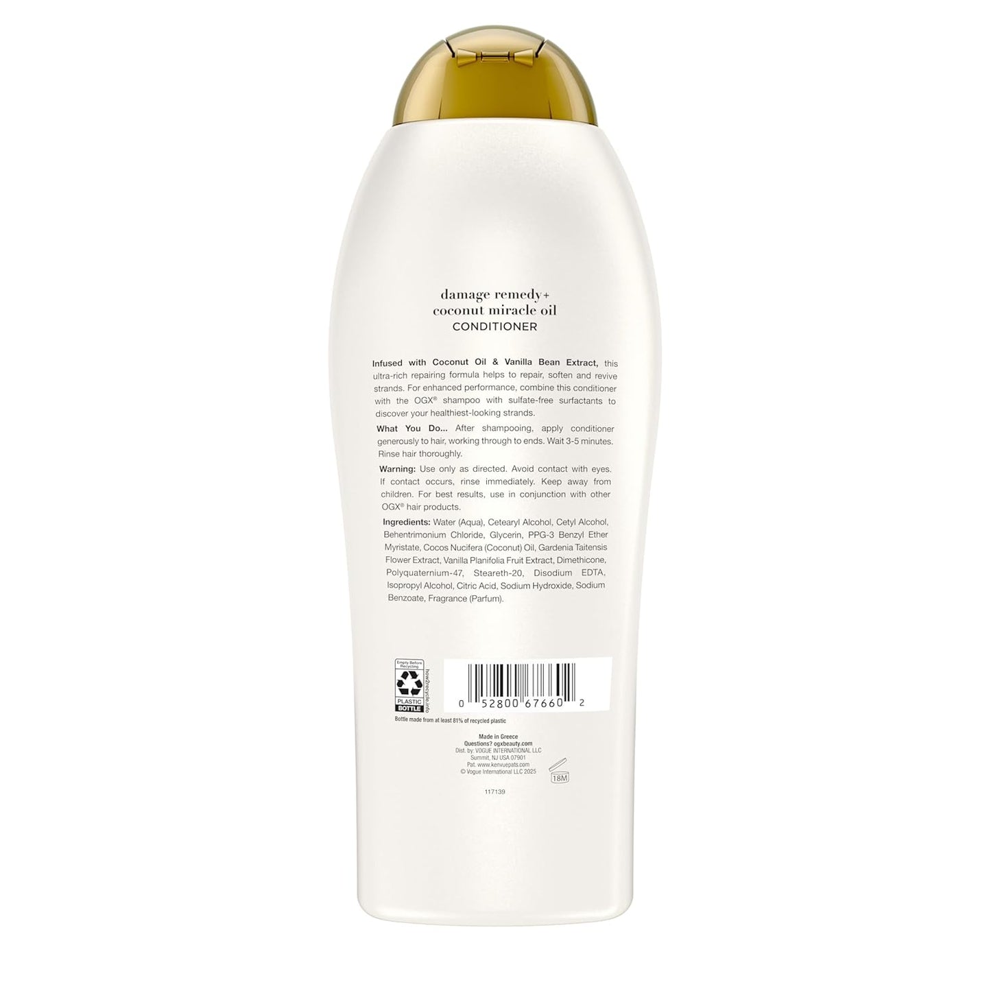 OGX Extra Strength Damage Remedy Conditioner – Gentle, Clean Ingredient Choice for Damaged Hair