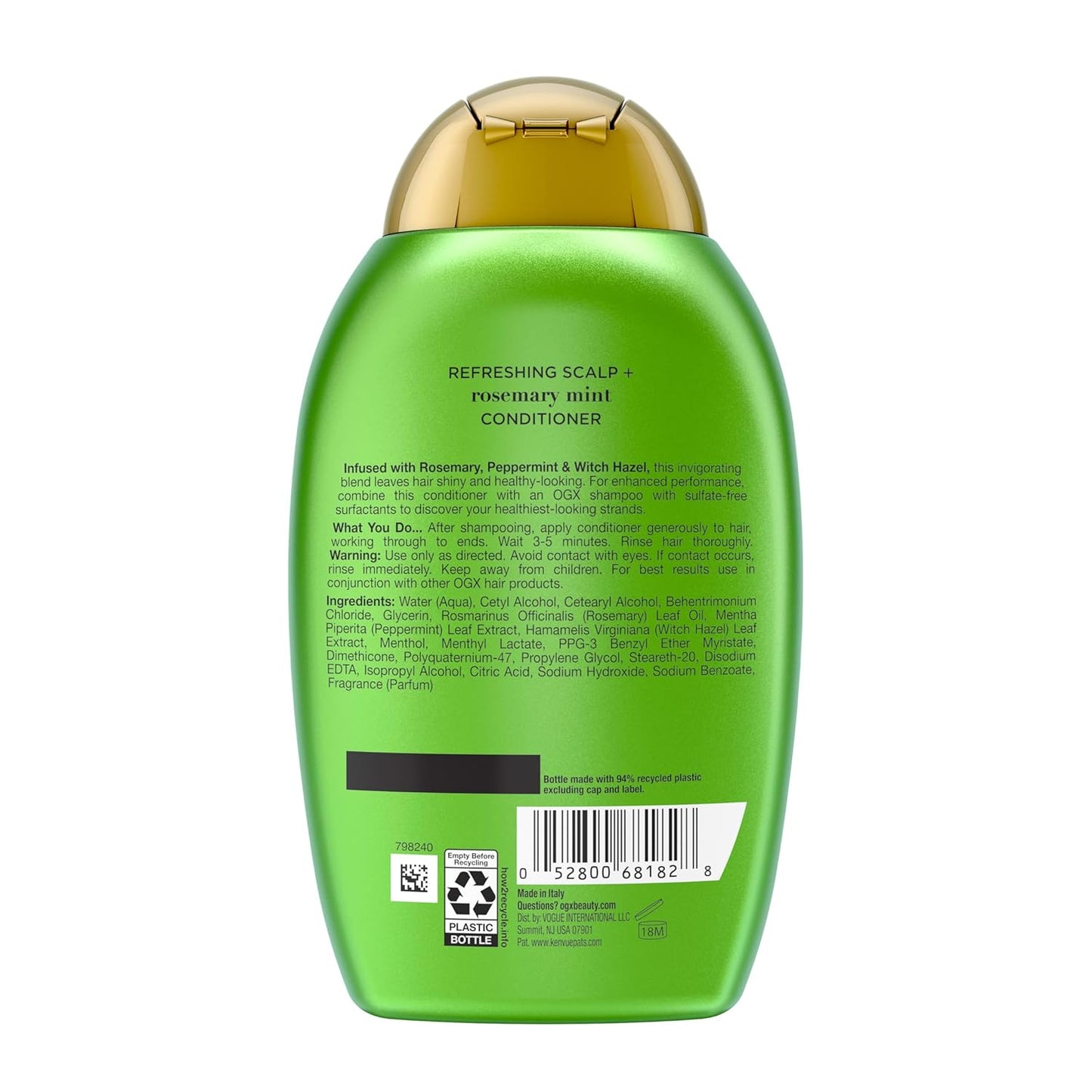 OGX Extra Strength Rosemary Mint Conditioner – Simple Lightweight Conditioner for Less-Is-More Hair Routine
