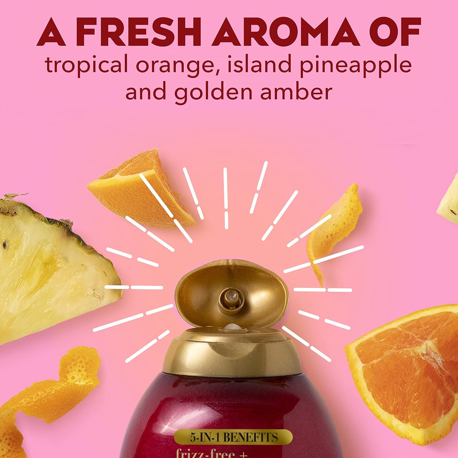 OGX Frizz-Free + Keratin Smoothing Oil Shampoo – Clutter-Free Bathroom Upgrade for Frizzy Hair, 13 Fl Oz