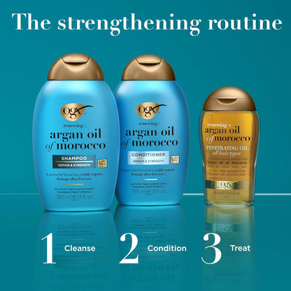 OGX Renewing + Argan Oil of Morocco Conditioner – Calming Citrus-Fresh Shower Hair Treatment for Dry Hair