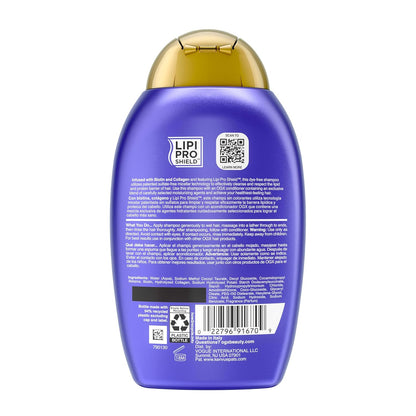 OGX Thick & Full Biotin & Collagen Volumizing Shampoo – Less-Is-More Volumizing Shampoo for Clutter-Free Vanities, 13 fl oz