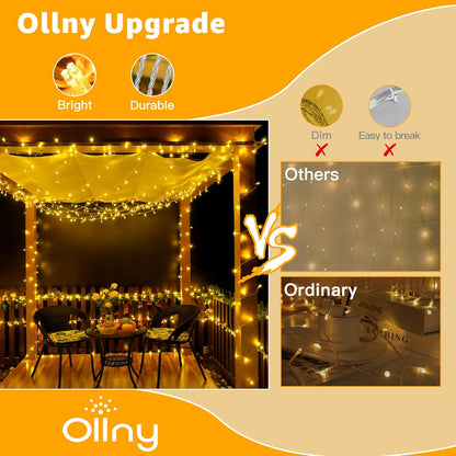 Ollny 40FT Kids Room Lights – Soft Warm White Night Light for Girls Bedroom, Baby Nursery, and Reading Corner