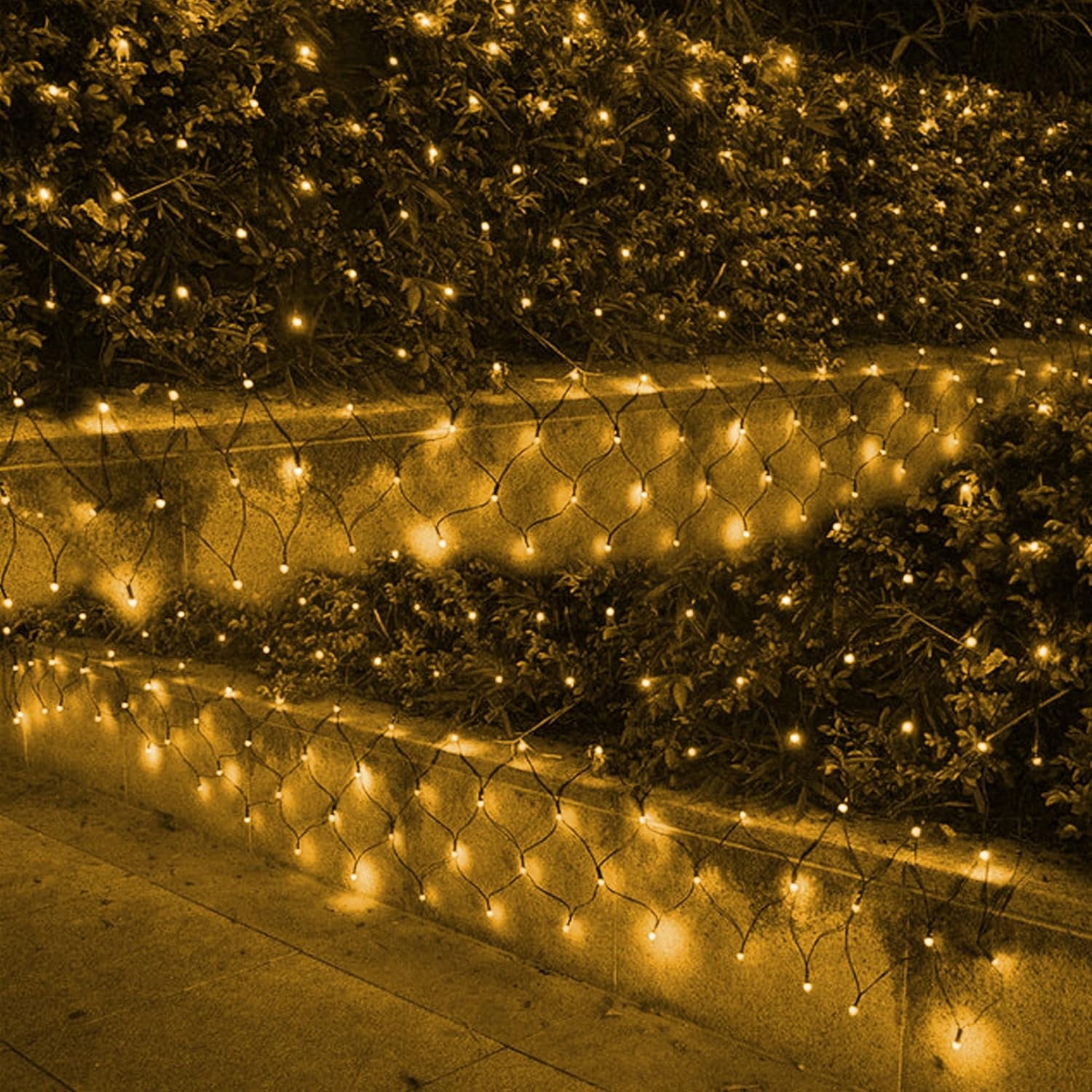 Ollny Indoor Christmas Net Lights 360 LED – Decorative Mesh Lights for Wall Backdrop, Mantle Garland and Cozy Winter Home, 8 Mode