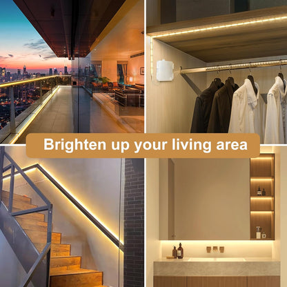 OMIKA COB LED Strip Lights – Outdoor Night Event Ambiance, Portable 640 LED Strip with Dimmable Timer and Flexible Cuttable Design