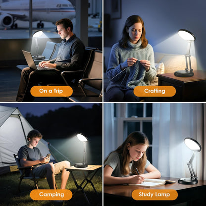 One Fire Portable Kids Room Lamp for Homework and Bedtime Stories, Foldable LED with Eye-Care 4000K Glow