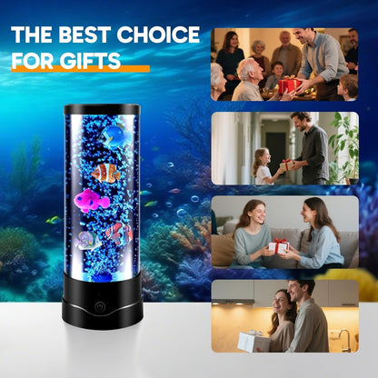 ONXE LED Fish Tank Table Lamp – Designer Mood Lighting for Apartment, 4.33 Inch Slim Body with 16 Color Glow for Bedroom and Office