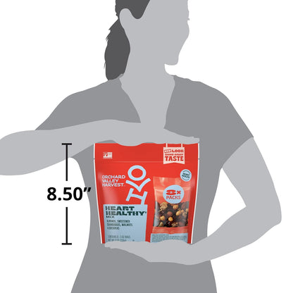 Orchard Valley Harvest Heart Healthy Blend, 1 Ounce Bags (Pack of 8) — Clean-Label School Snack Grandparents Can Gift with Confidence