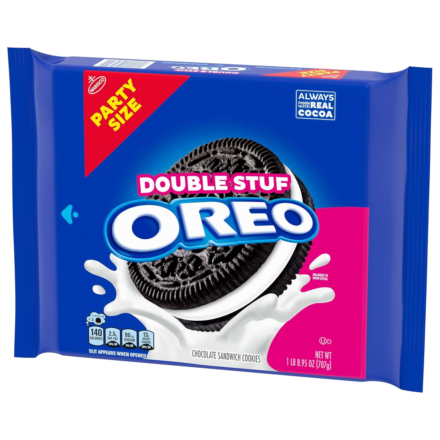 OREO Double Stuf Bulk Cookies – Giftable Snack Tower for Holiday Gatherings, Office White Elephant, and Family Movie Night Host, 24.95 oz