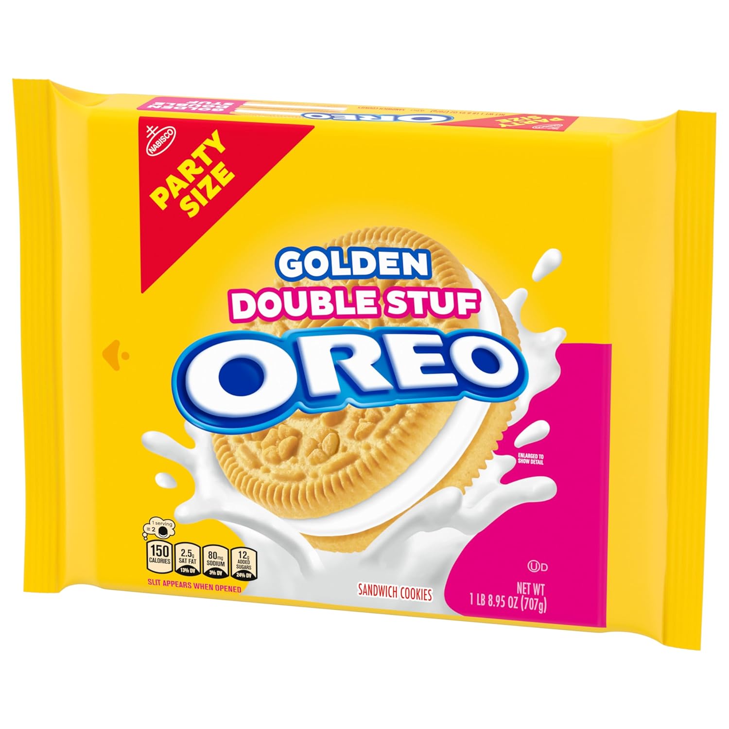 OREO Double Stuf Golden Sandwich Cookies Thinking of You Gift for Coworkers, Bulk Pouch 24.95 oz