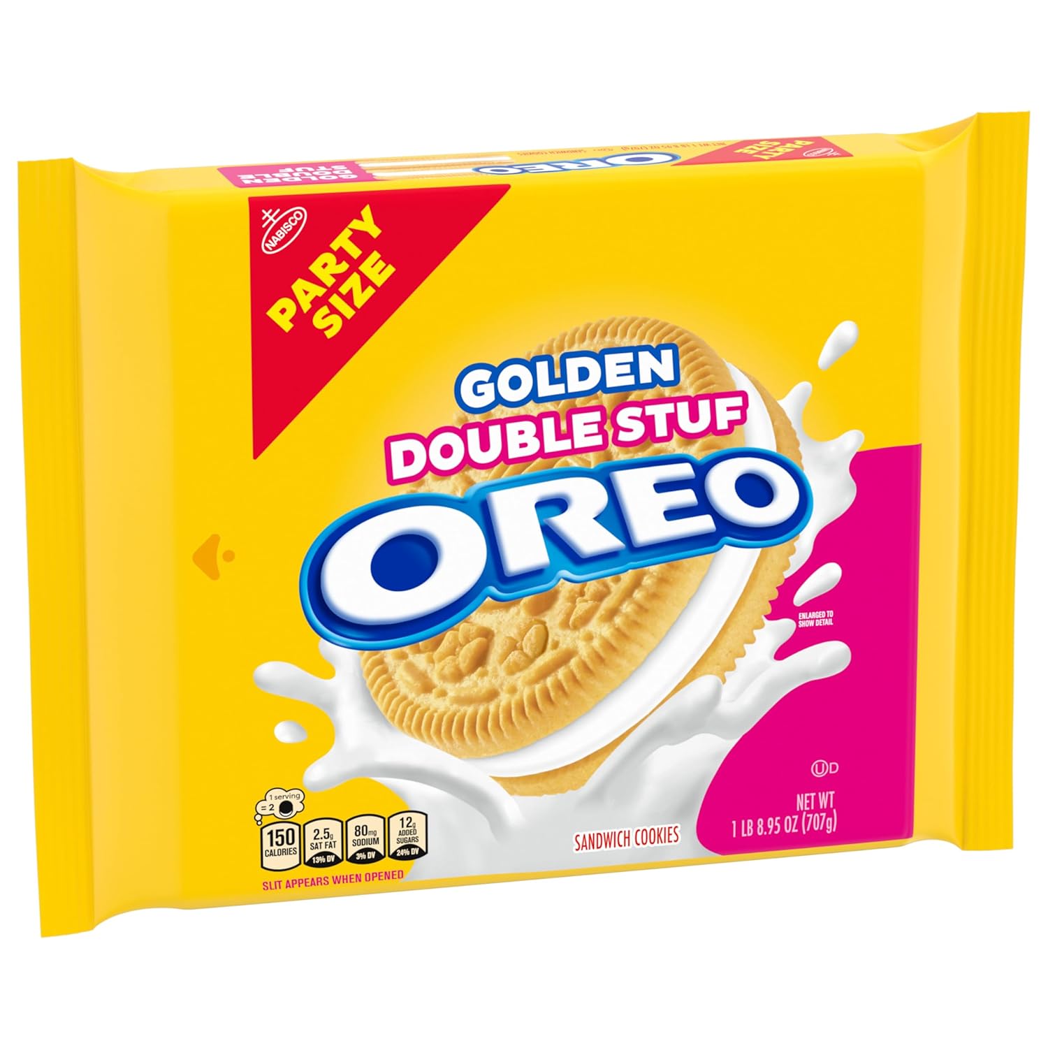 OREO Double Stuf Golden Sandwich Cookies Thinking of You Gift for Coworkers, Bulk Pouch 24.95 oz
