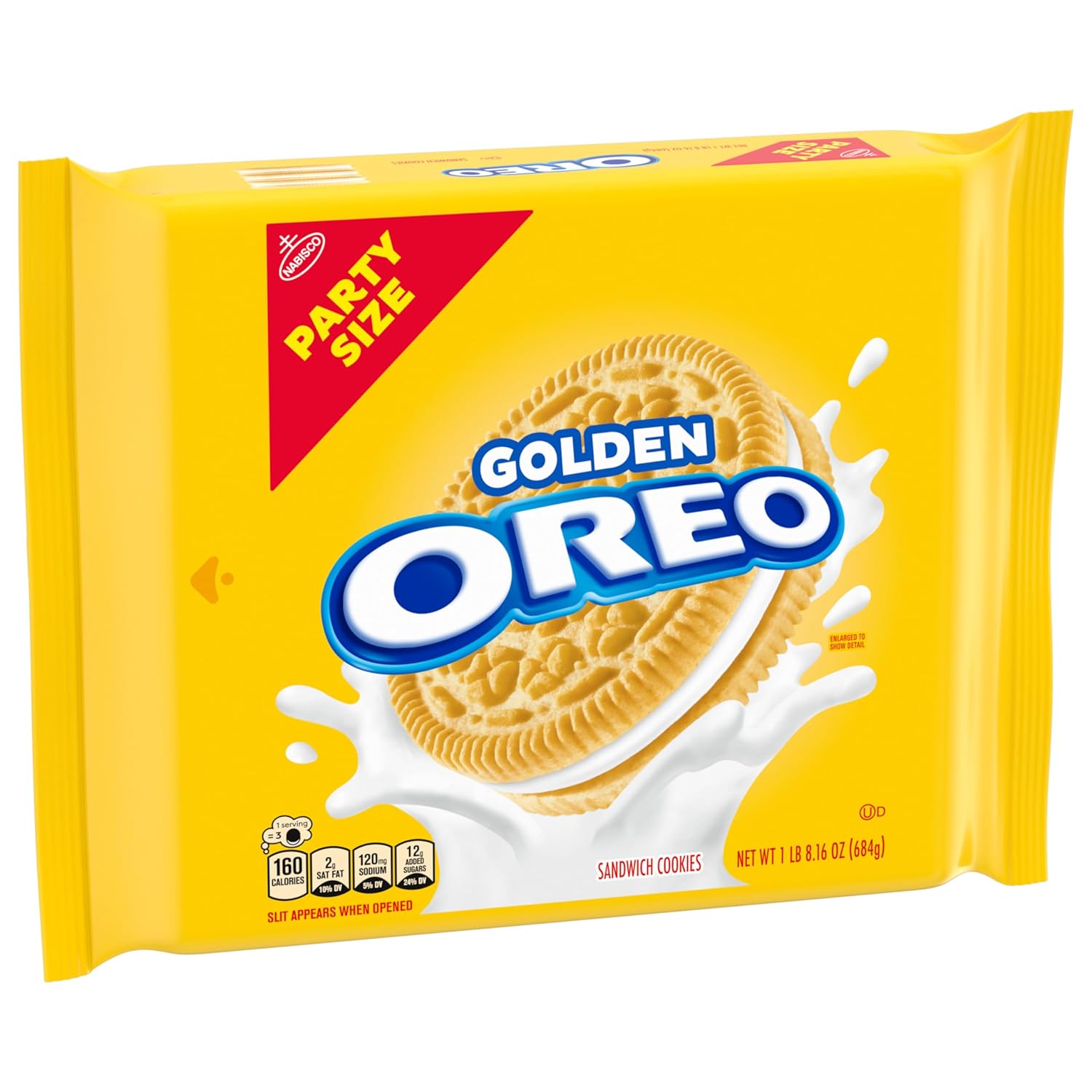 OREO Golden Sandwich Cookies Party Size Bag – Shareable Snack Gift for Holiday Hosting and Family Celebrations