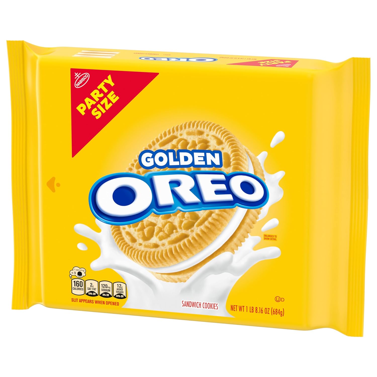 OREO Golden Sandwich Cookies Party Size Bag – Shareable Snack Gift for Holiday Hosting and Family Celebrations