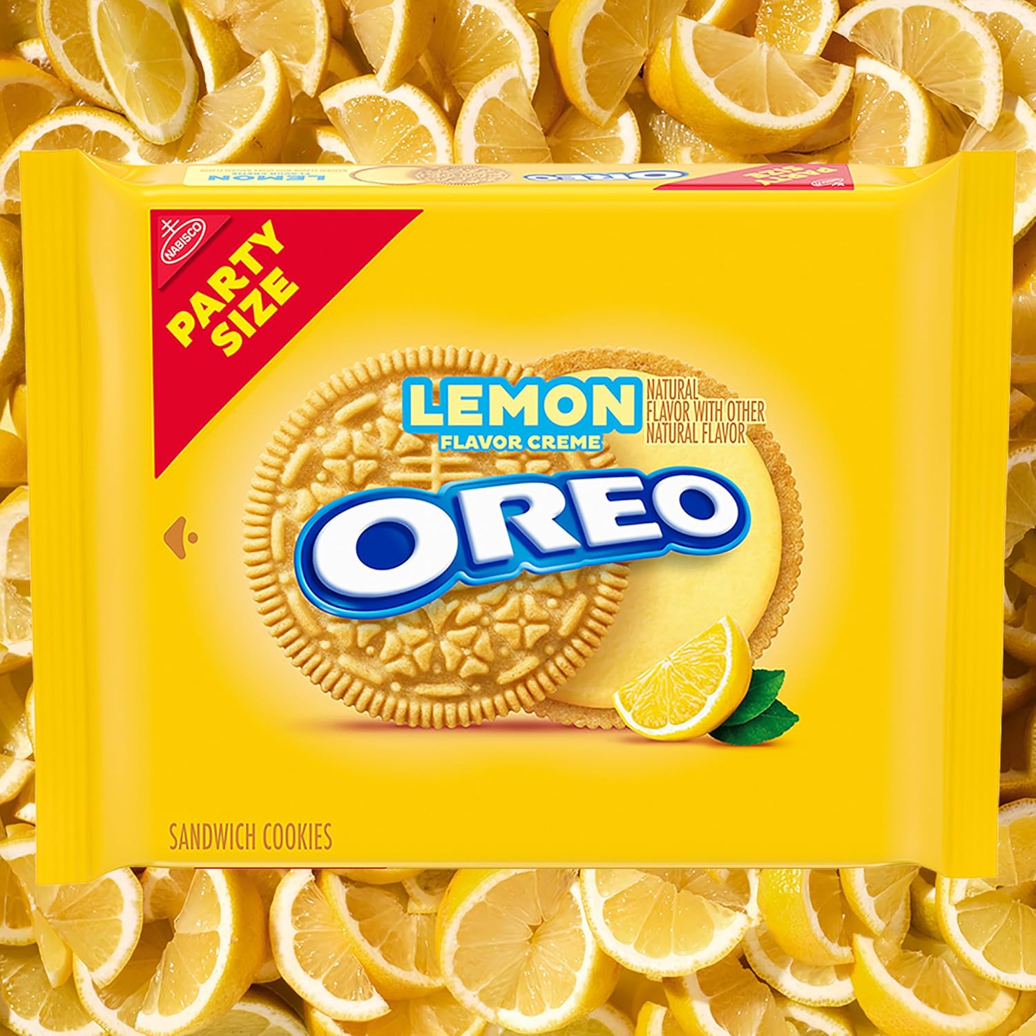 OREO Lemon Creme Sandwich Cookies – Holiday Gift for Sister in Another State, Limited Flavor Party Size 24.95 oz
